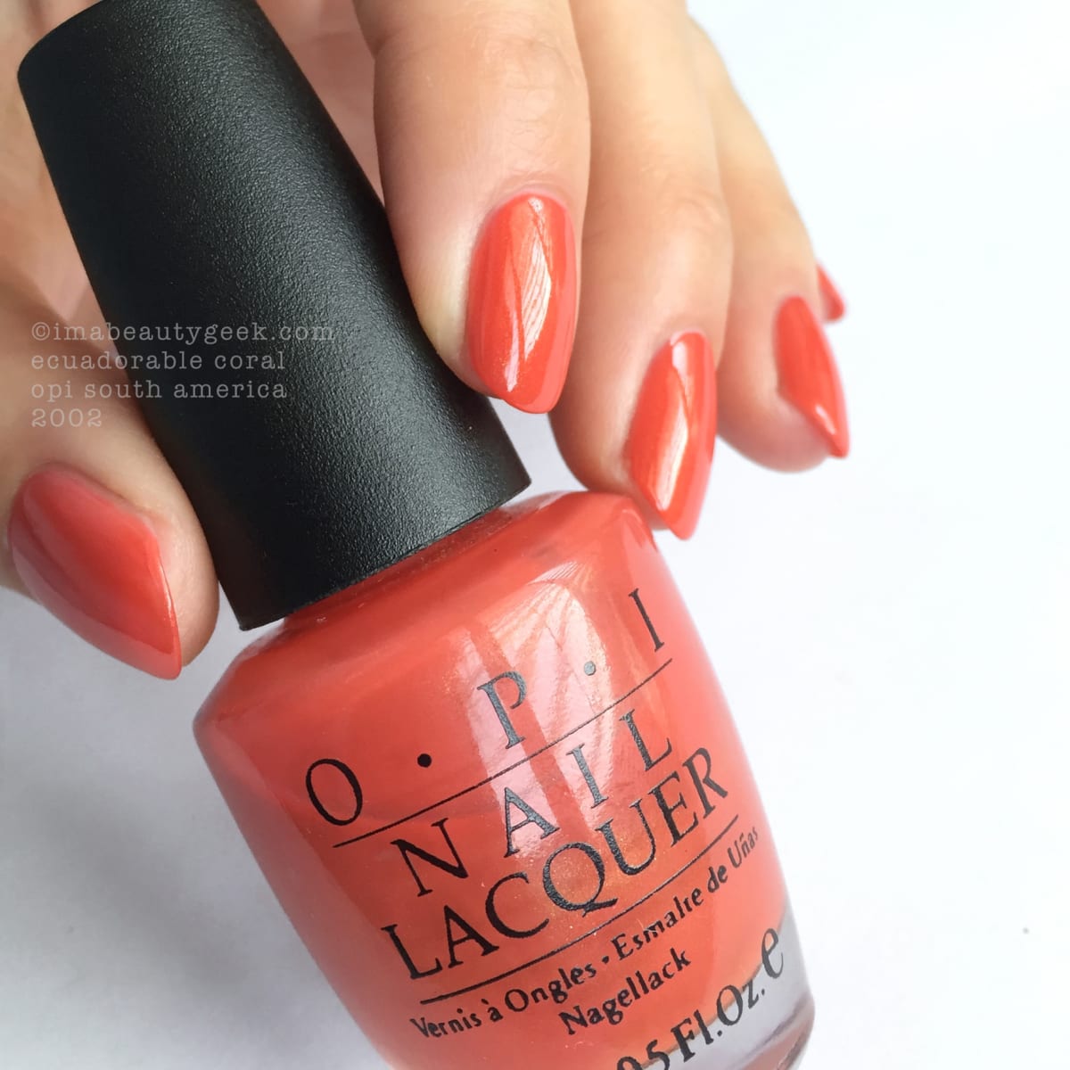 opi coral nail polish