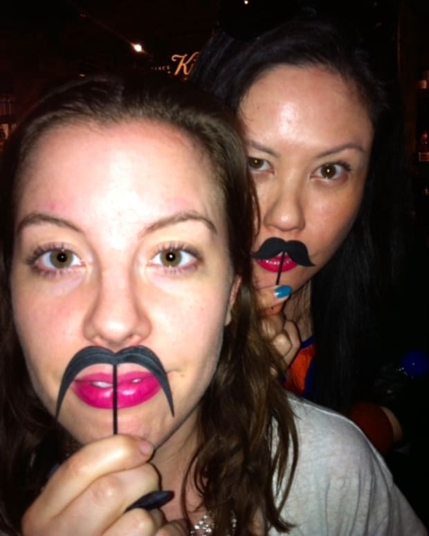 Katherine and I_Kiehl's_moustaches