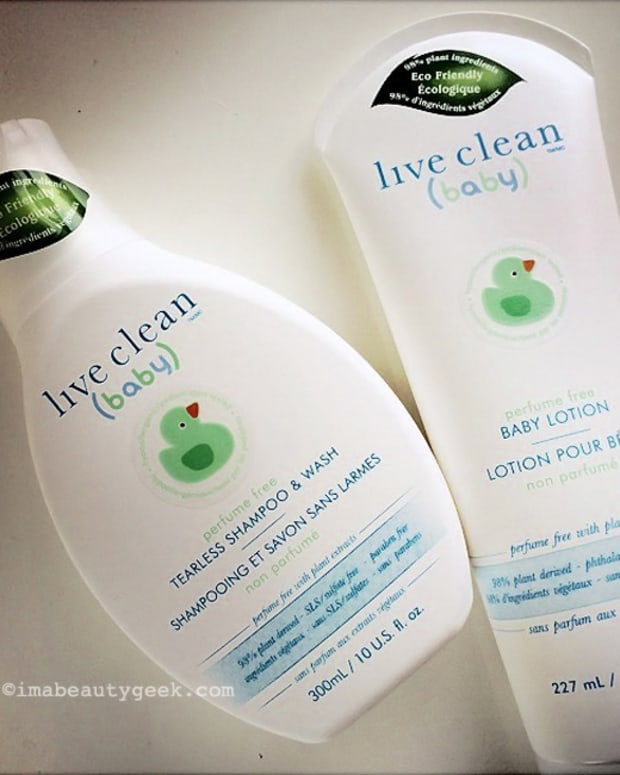 Live Clean Baby Perfume Free shampoo/body wash and body lotion