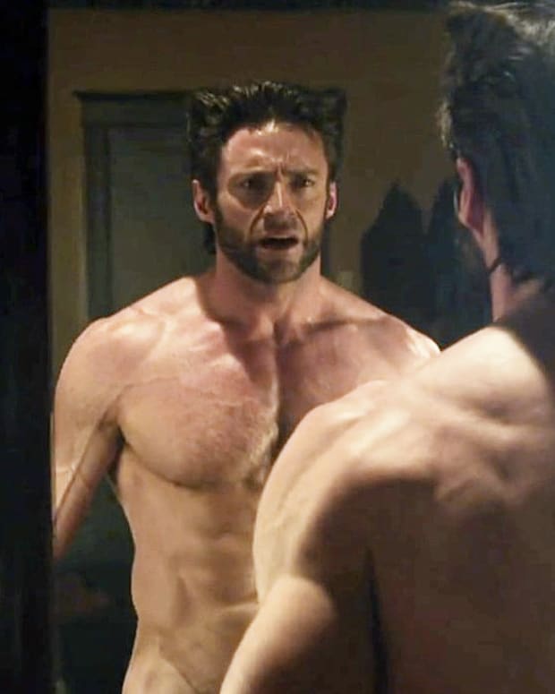Hugh Jackman as Wolverine with UVA/UVB damage
