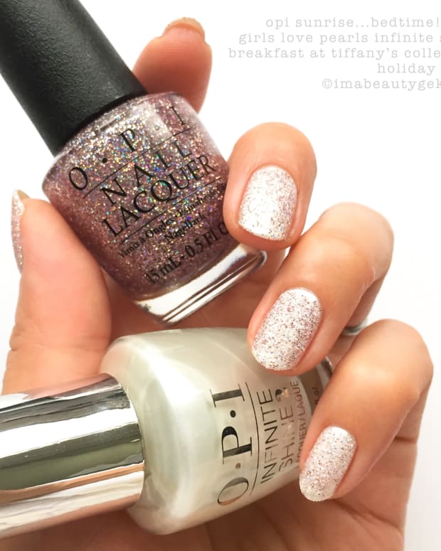 OPI Breakfast at Tiffanys Infinite Shine Collection Swatches Holiday 2016
