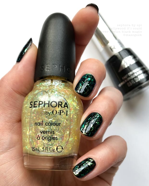 Sephora by OPI Hollywood If I Could Over Black - Archive Atrocities