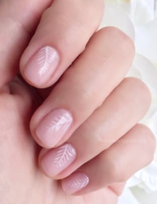 CND Yes I Do bridal collection Shellac leaf frond nail art