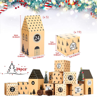 Keysote Advent Calendar Gift Box Kit dimensions