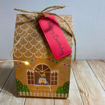 children's party favour house gift box