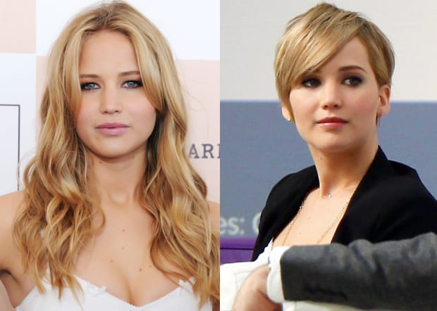 Compare Contrast Jennifer Lawrence Short Hair Vs Gwyneth