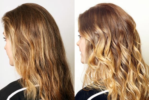 Diy Balayage Results Diana Tried Our Baby Ombre Technique Beautygeeks