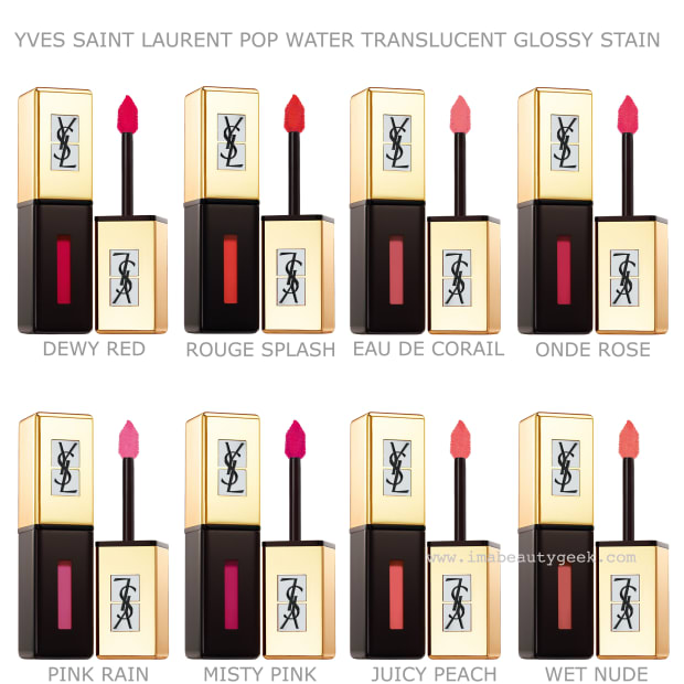 YSL Summer 2015 Pop Water Glossy Stain Collection lip gloss