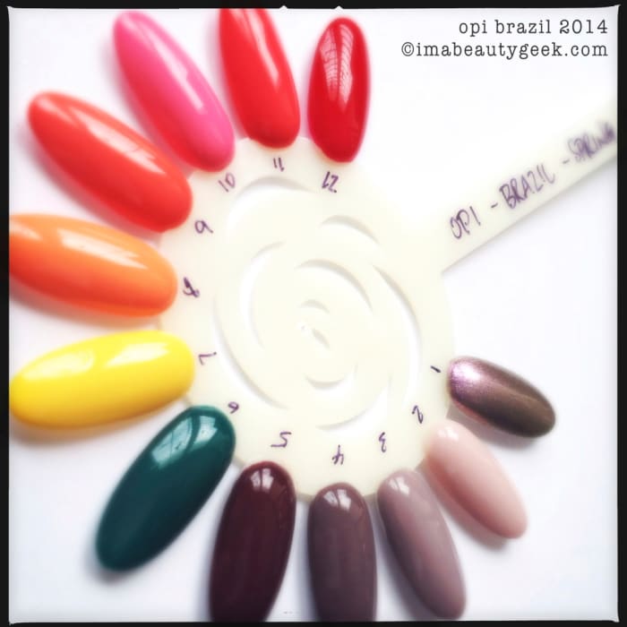 OPI Brazil: Complete Spring 2014 Brazil by OPI Collection Swatches ...