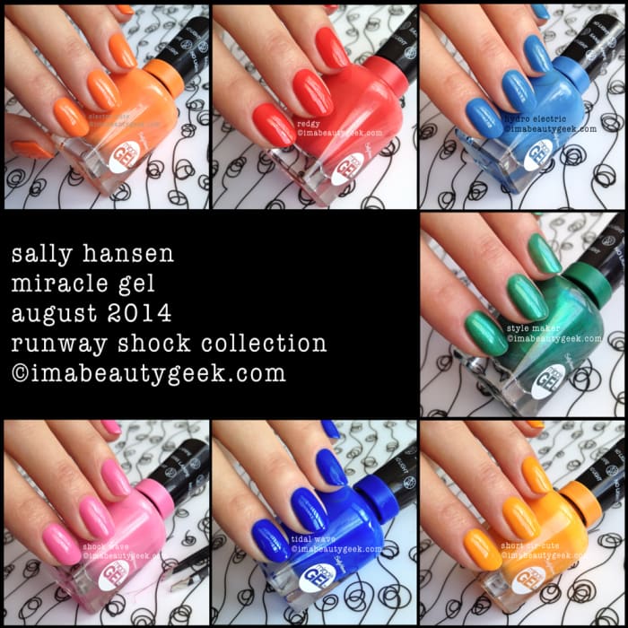 SALLY HANSEN MIRACLE GEL REVIEW + COLOR COLLECTION SWATCHES Beautygeeks