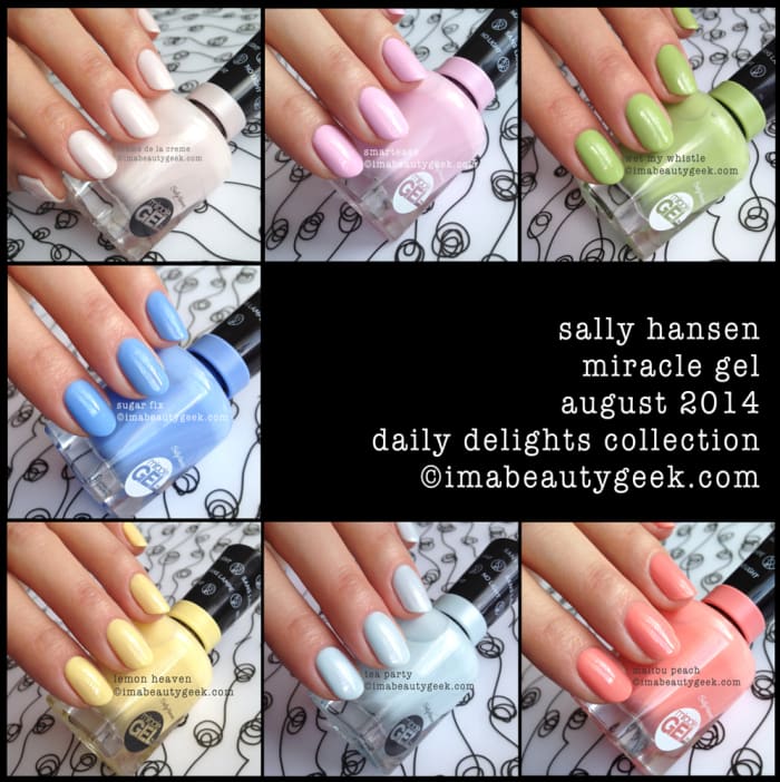 Sally Hansen Miracle Gel Review Color Collection Swatches Beautygeeks