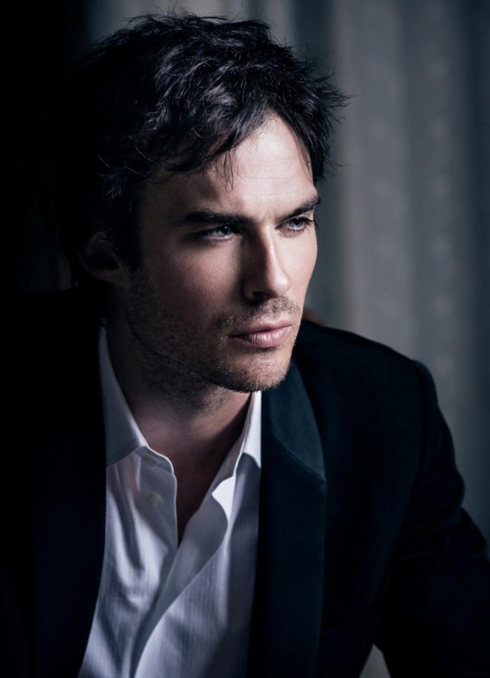 ian somerhalder in white shirt