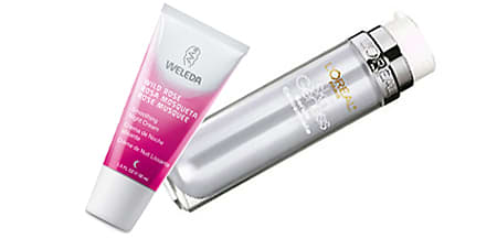 Weleda Wild Rose Smoothing Night Cream, L'Oreal Paris Skin Genesis Daily Treatment Serum Concentrate
