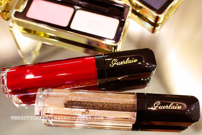 Guerlain holiday 2014: Ecrin 2 Couleurs #11 Cygne Blanc, Gloss d'Enfer #920 Rouge Parade and #901 L'Oiseau de Feu