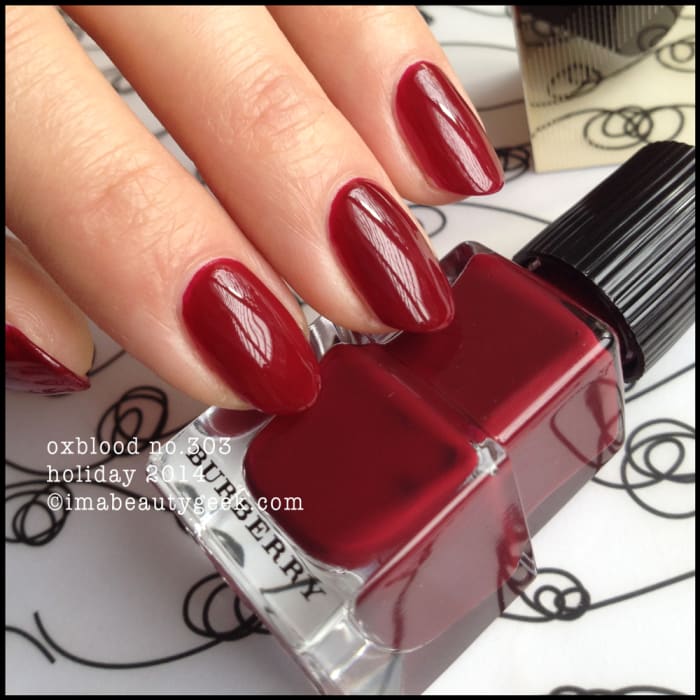 BURBERRY NAILS: OXBLOOD & GOLD LE HOLIDAY 2014 - Beautygeeks
