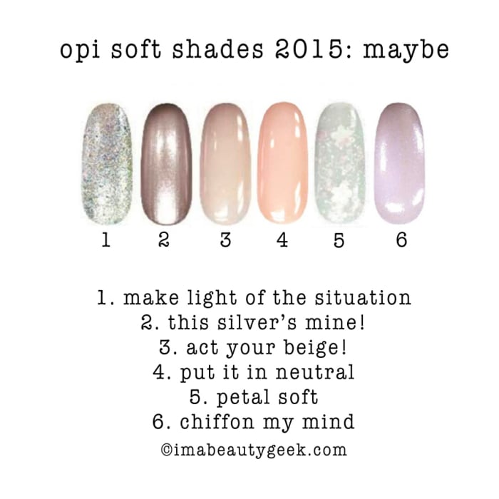 OPI SOFT SHADES 2015: INFO! - Beautygeeks