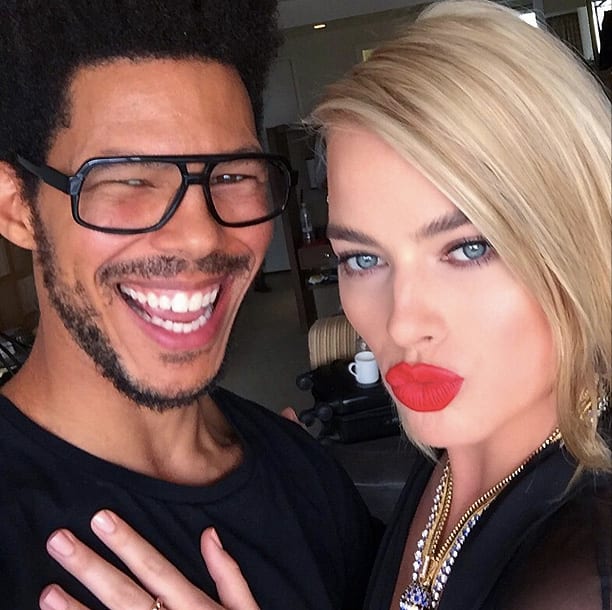 Margot Robbie Oscars 2015 makeup by Tyron Machhausen and Hourglass
