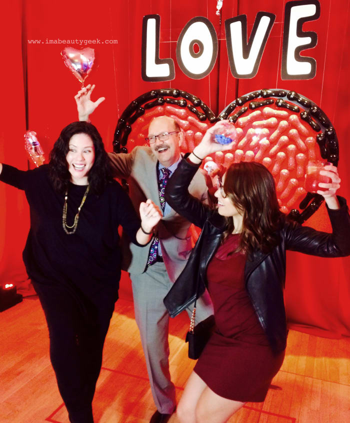 DANCE: That's Clarisonic co-founder Dr. Robb Akridge in the middle, and Beautezine's Jessica Jardin on the right. We were determined to get Dr. Robb to dance at the NYC launch event for the collection, and look! We did it!