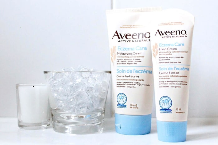 Eczema skincare: Aveeno Eczema Care soothes, moisturizes and protects with colloidal oatmeal, ceramides and conditioning agents that attract water to the skin.