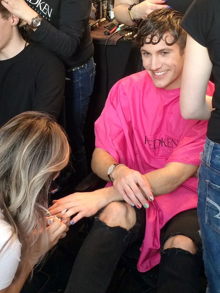 male models wear essie at toronto fashion week