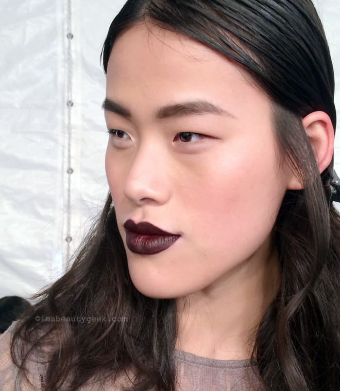 Maybelline Loaded Bolds Chocoholic + Midnight Merlot, with Master Strobing Stick to keep the look fresh.