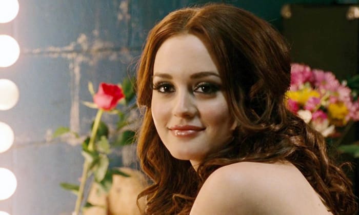 Leighton Meester in Country Strong: "Big hair, lots of fake eyelashes, fake nails, lipliner, lipstick, blush, eyeshadow – the works," she says.