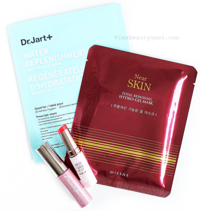 Dr. Jart Water Replenishment Mask_Missha Near Skin Total Repairing Hydro-Gel Mask