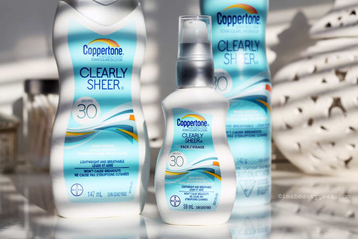 coppertone clearly sheer SPf 30 sunscreen giveaway