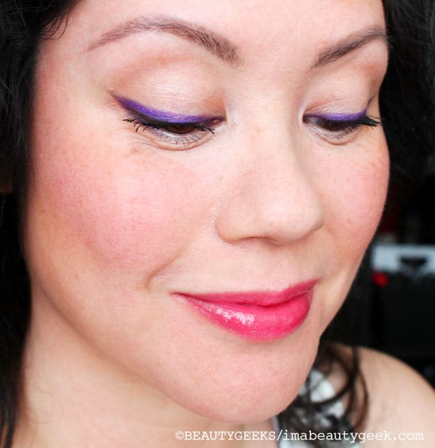 Yep, I'm more than 40, and I'm wearing manga-inspired makeup. Love this Pure Purple liner and Miss Manga Mascara too!