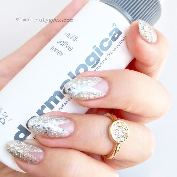 a grown-up glitter manicure or new pavé mani