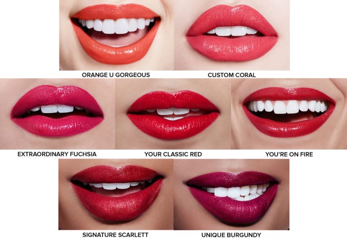 Covergirl Outlast All-Day Custom Reds for fair (2), medium (3) and deep (2) complexions. I'd wear all.