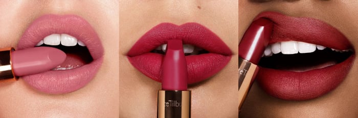 Charlotte Tilbury The Duchess, The Queen and Legendary Queen lipsticks from the At Your Lip Service set