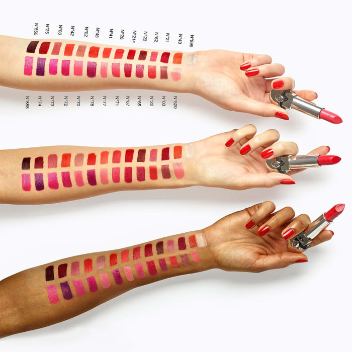 Guerlain Rouge G Lipstick ($20 CAD/$17.50 USD) swatches