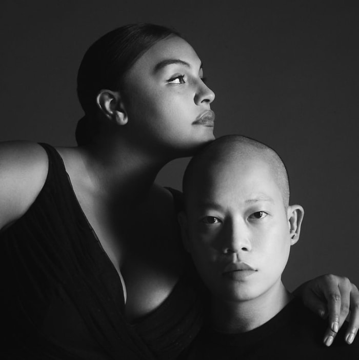Model Paloma Elsesser and Taiwanese designer Jason Wu; his limited-edition collection for Eloquii debuts on November 1st.
