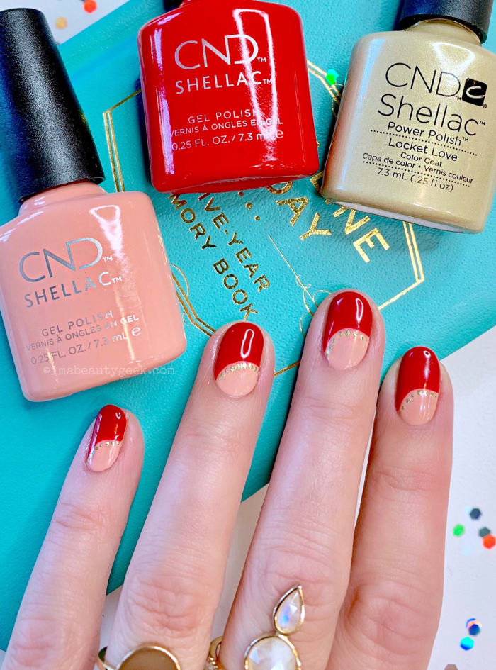 CND Baby Smile, First Love and Locket Love; mani by Iuliia Terekhova at Tips Nail Bar Dundas West, Toronto