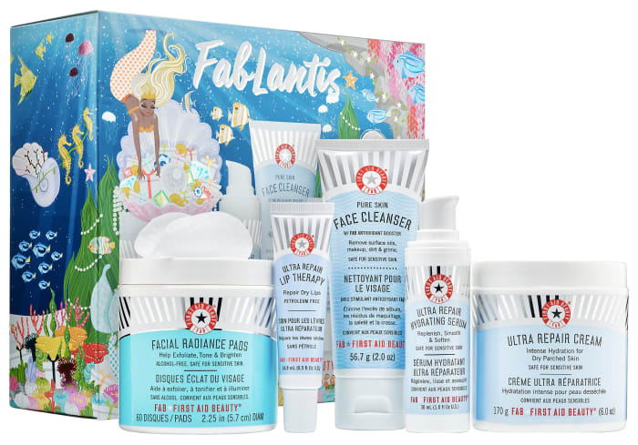 First Aid Beauty Fablantis holiday set – features full-sized products; I love the Ultra Repair Cream.