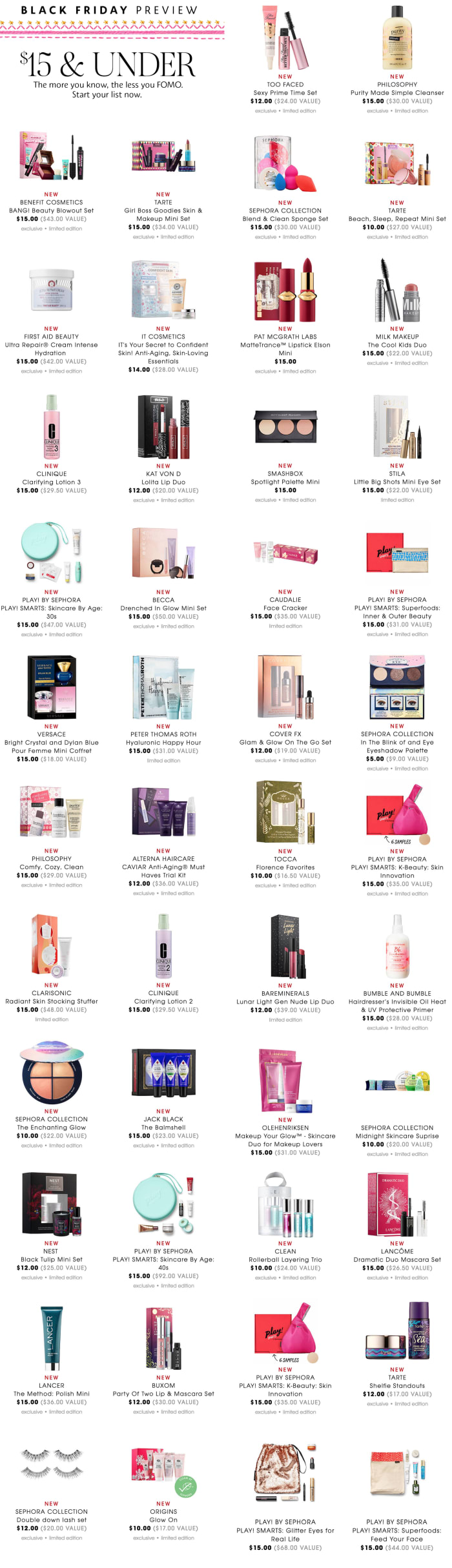Sephora US Black Friday 2018 deals
