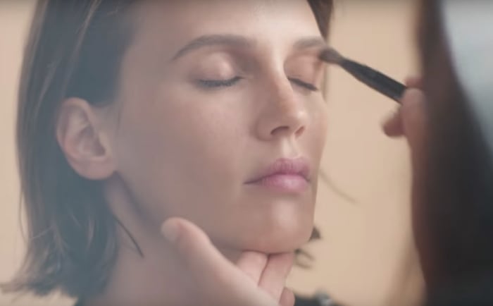 French actress/model Marine Vacth with Lucia Pica, Chanel Global Creative Makeup and Colour Designer