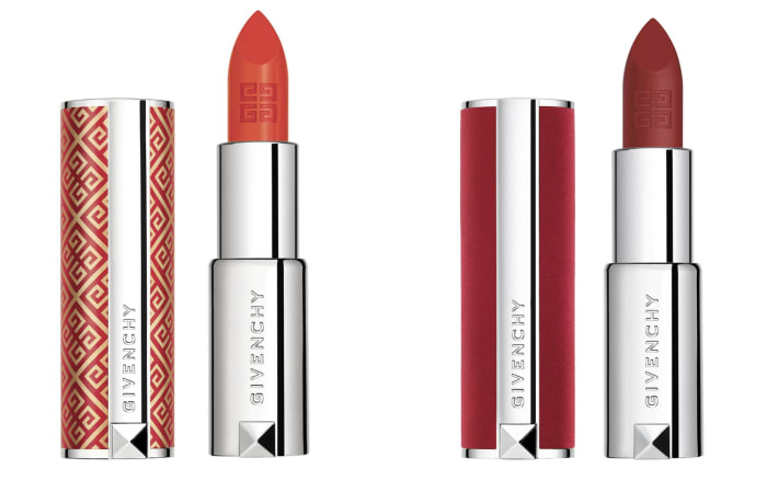 Givenchy Lunar New Year Le Rouge Luminous Matte Lipstick in Orange Absolu; Le Rouge Deep Velvet Lipstick