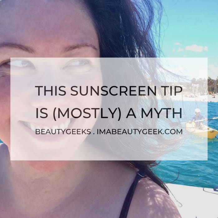MYTH: you have to wait 15 to 30 minutes for skin to absorb sunscreen before sun exposure in order to be fully protected against UV