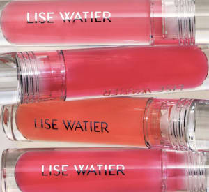 Watier Love My Lips Caring Lip Oil in Framboise, Rosehip (LE), Cantaloup, and Rosehip again (photo: Watier)