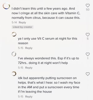 Vitamin C skincare does NOT cause phytophotodermatitis