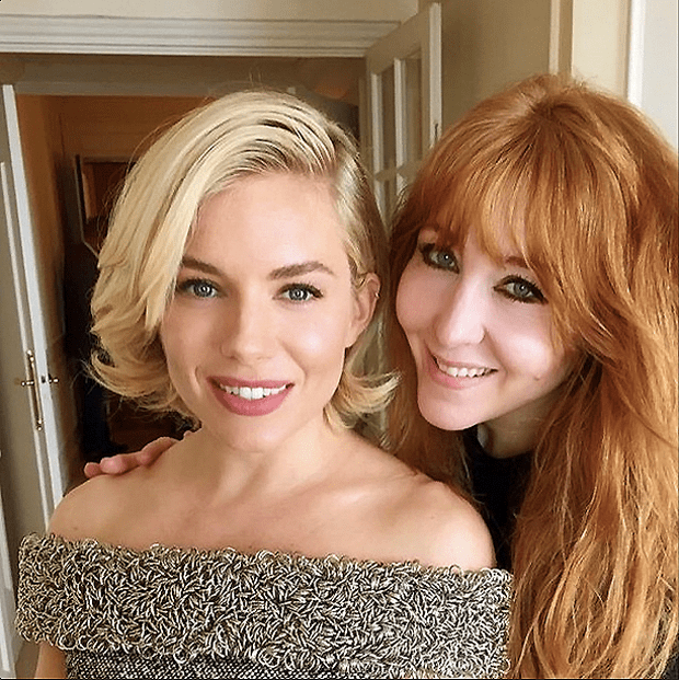 Charlotte Tilbury and actress Sienna Miller at Cannes 2015 via @ctilburymakeup