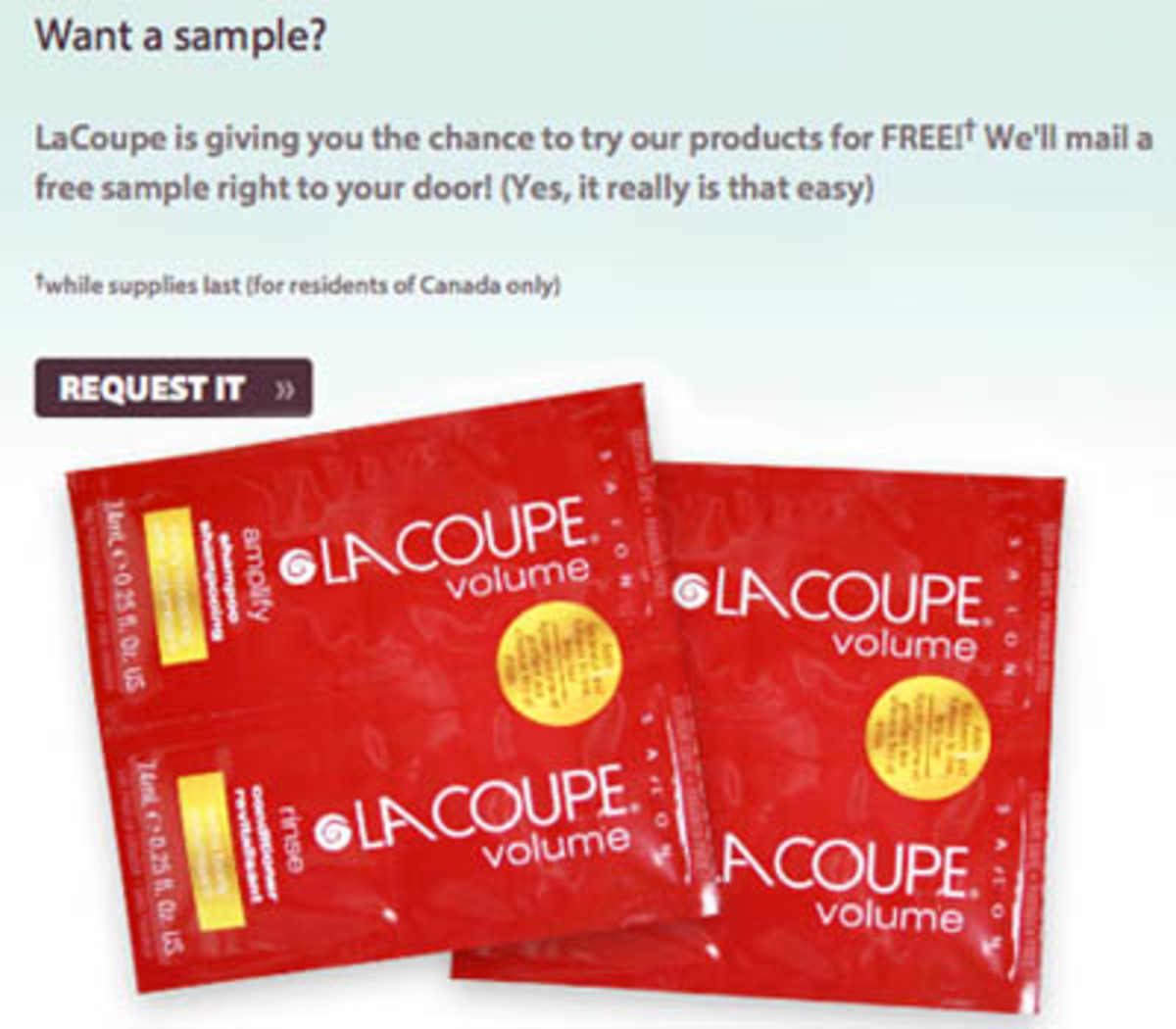 LaCoupe samples
