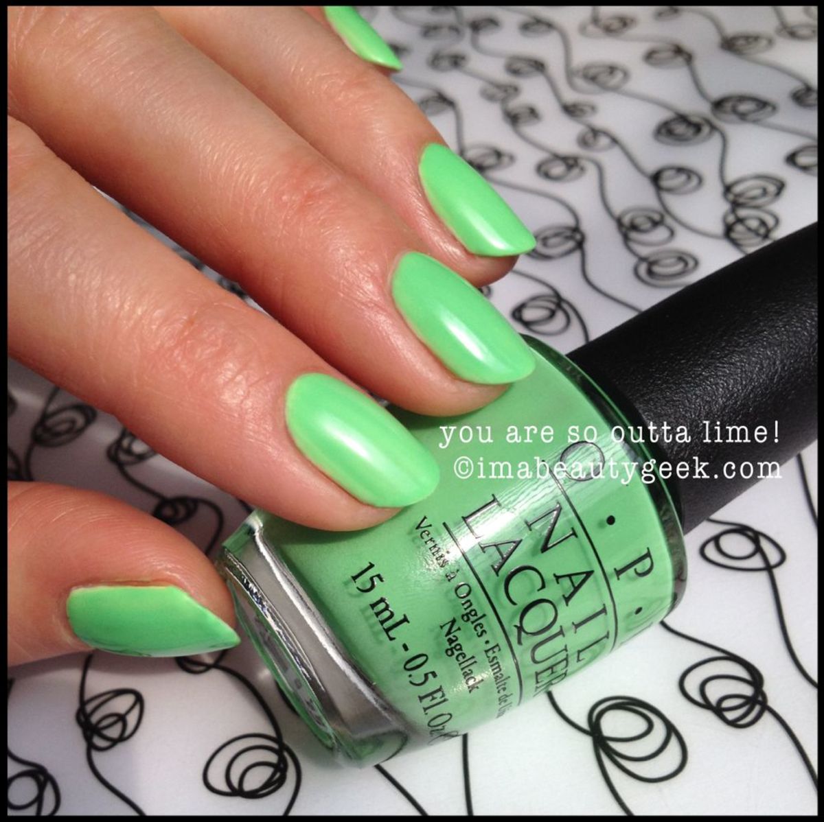 OPI You Are So Outta Lime Neon 2014