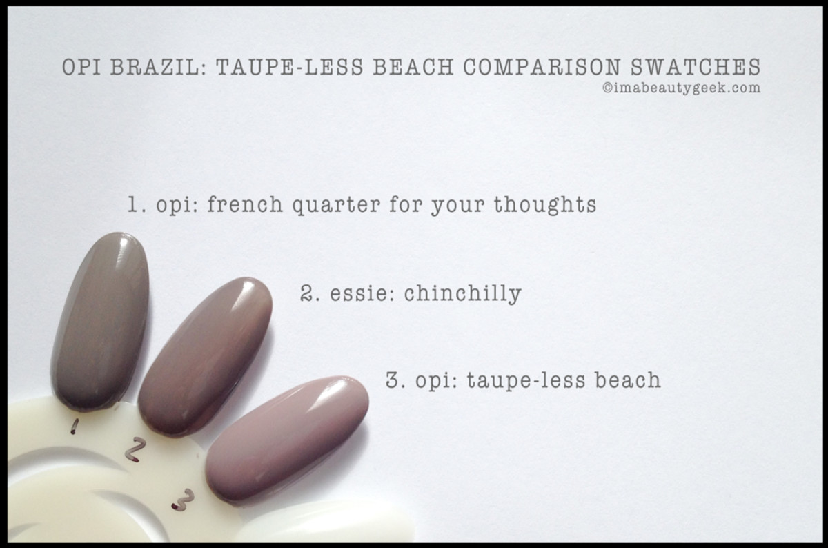 OPI Taupe-less Beach Comparison Swatches