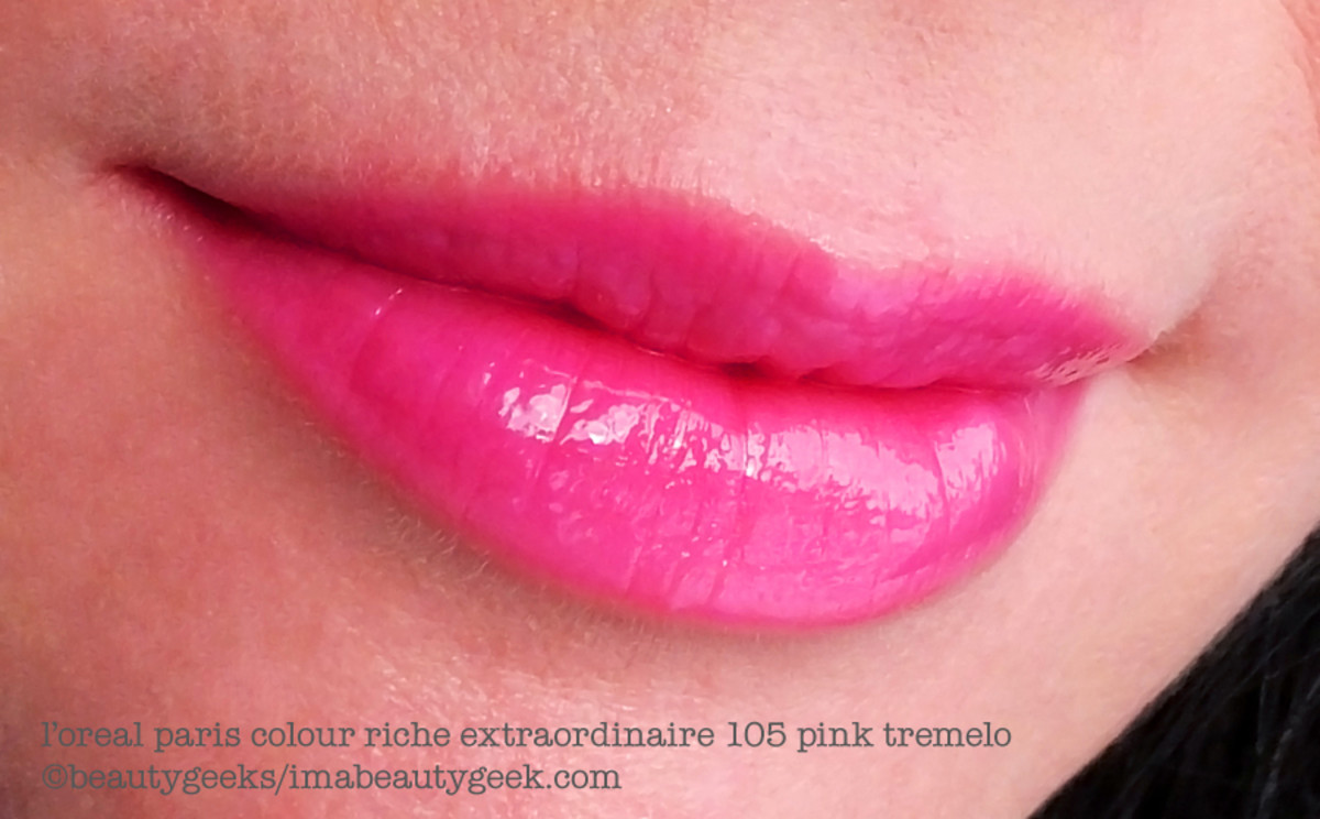 L'Oreal Colour Riche Extraordinaire 105 Pink Tremelo swatch