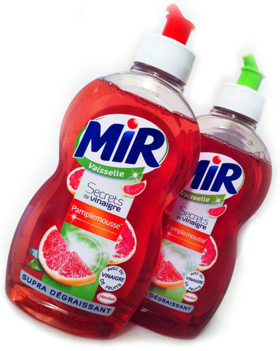 MIR dishwashing liquid in Grapefruit scent... available in France.