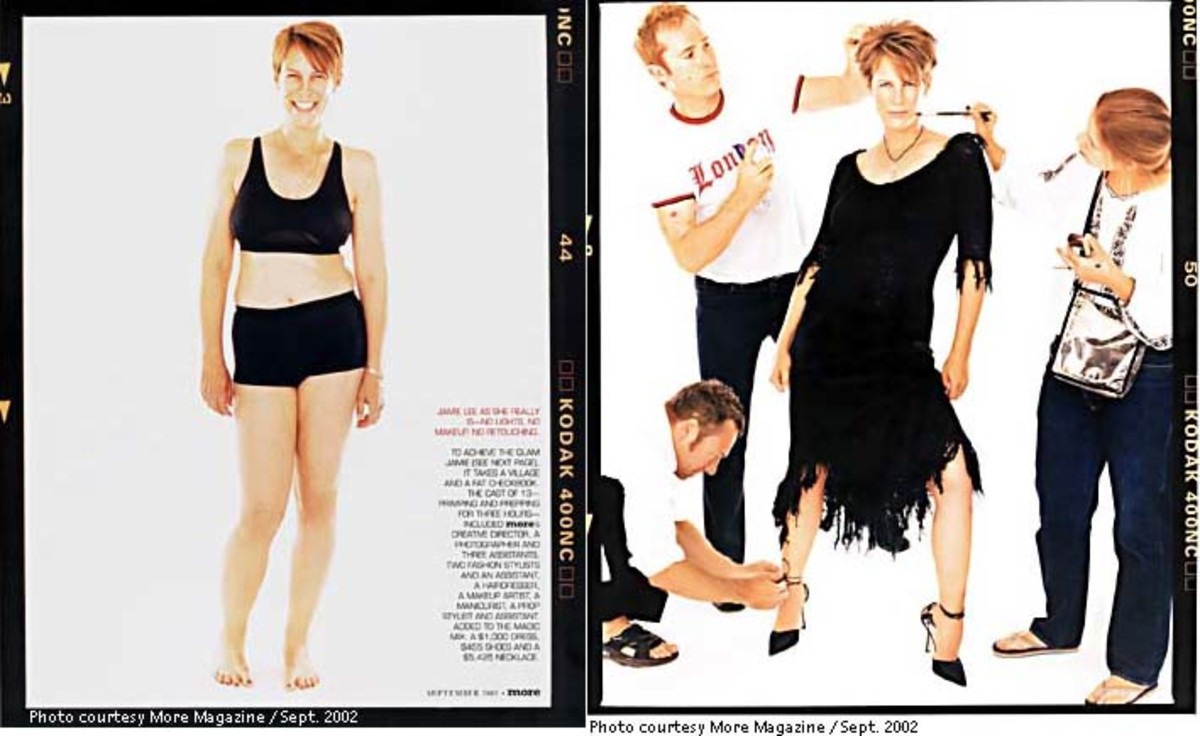 Jamie Lee Curtis reveals liposuction secrets and her Spanx-less self in More Magazine.
