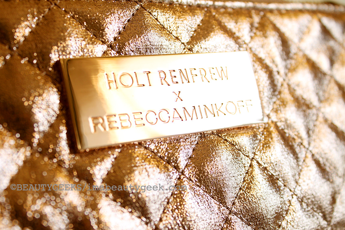 holt renfrew rebecca minkoff beauty bag gold holiday 2015